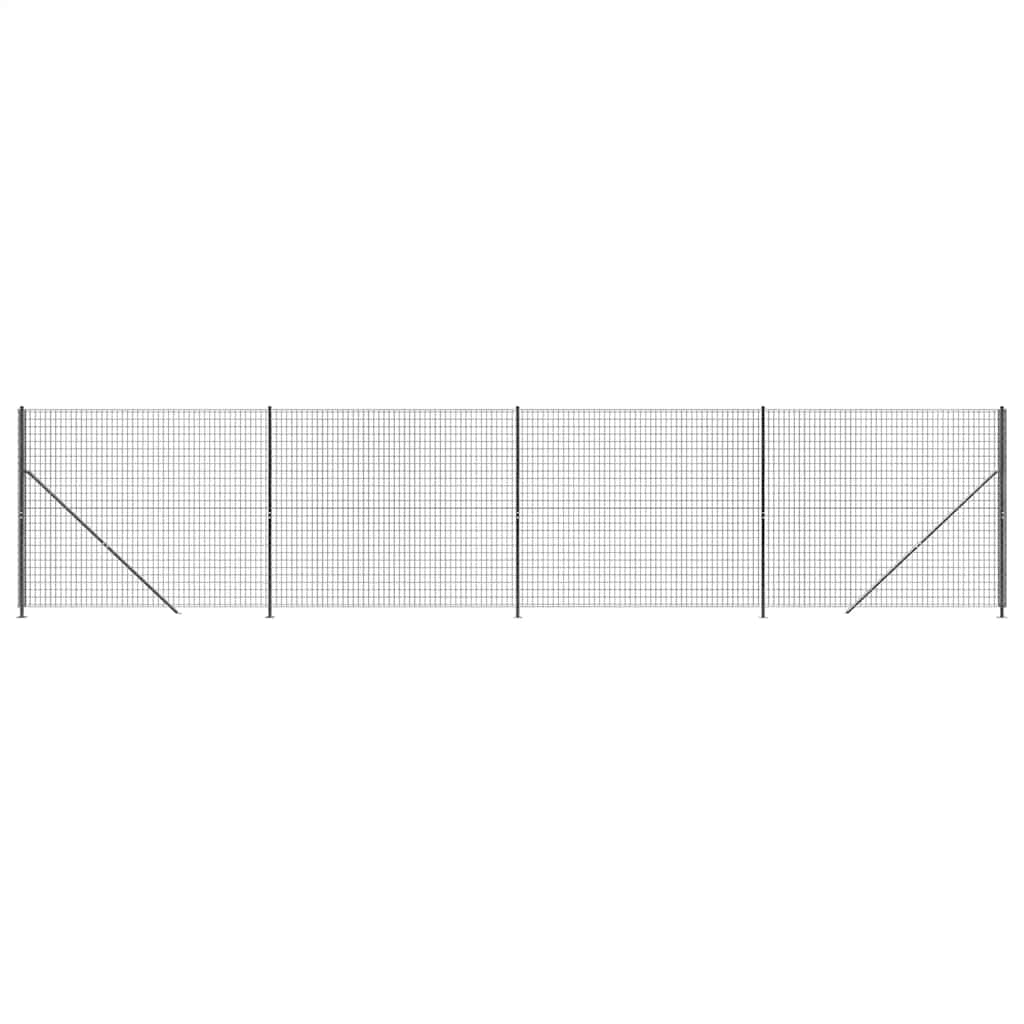 Vidaxl draadgaashek met flens 2x10 m antracietkleurig