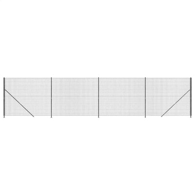 Vidaxl draadgaashek met flens 2x10 m antracietkleurig