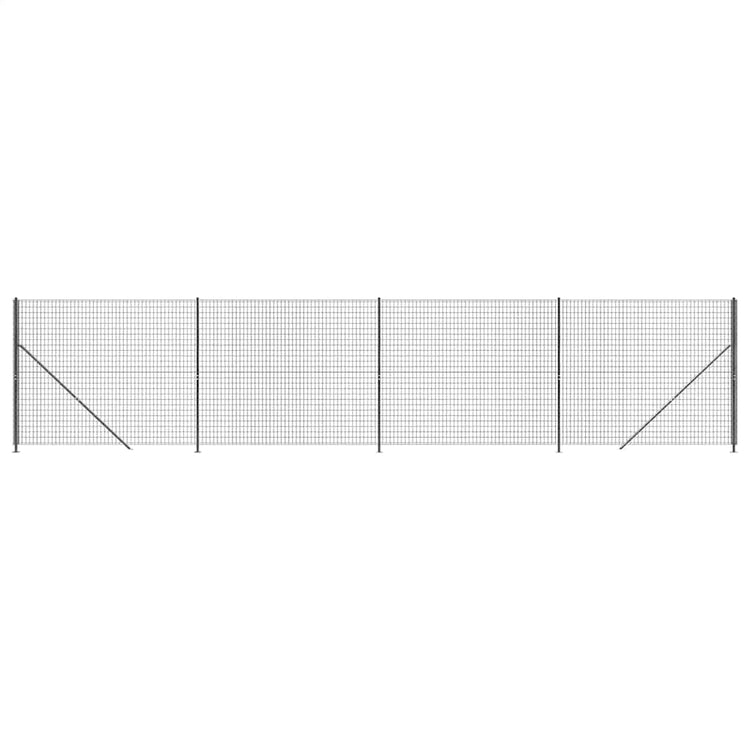 Vidaxl draadgaashek met flens 2x10 m antracietkleurig