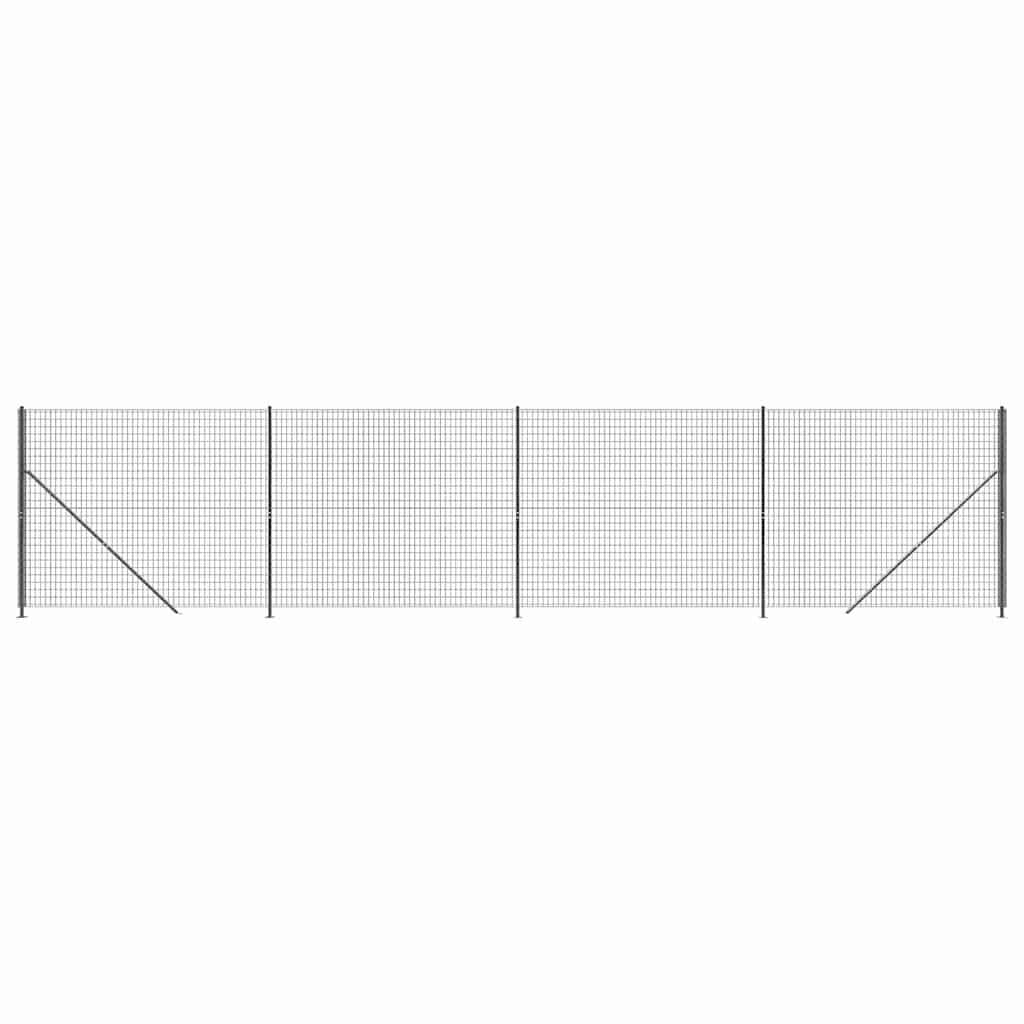 Vidaxl draadgaashek met flens 2,2x10 m antracietkleurig