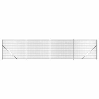 Vidaxl draadgaashek met flens 2,2x10 m antracietkleurig