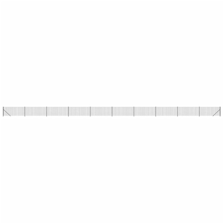 Vidaxl draadgaashek met flens 0,8x25 m antracietkleurig
