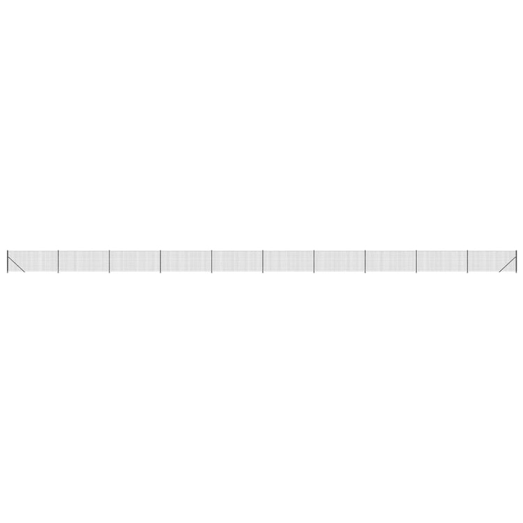 Vidaxl draadgaashek met flens 1,1x25 m antracietkleurig