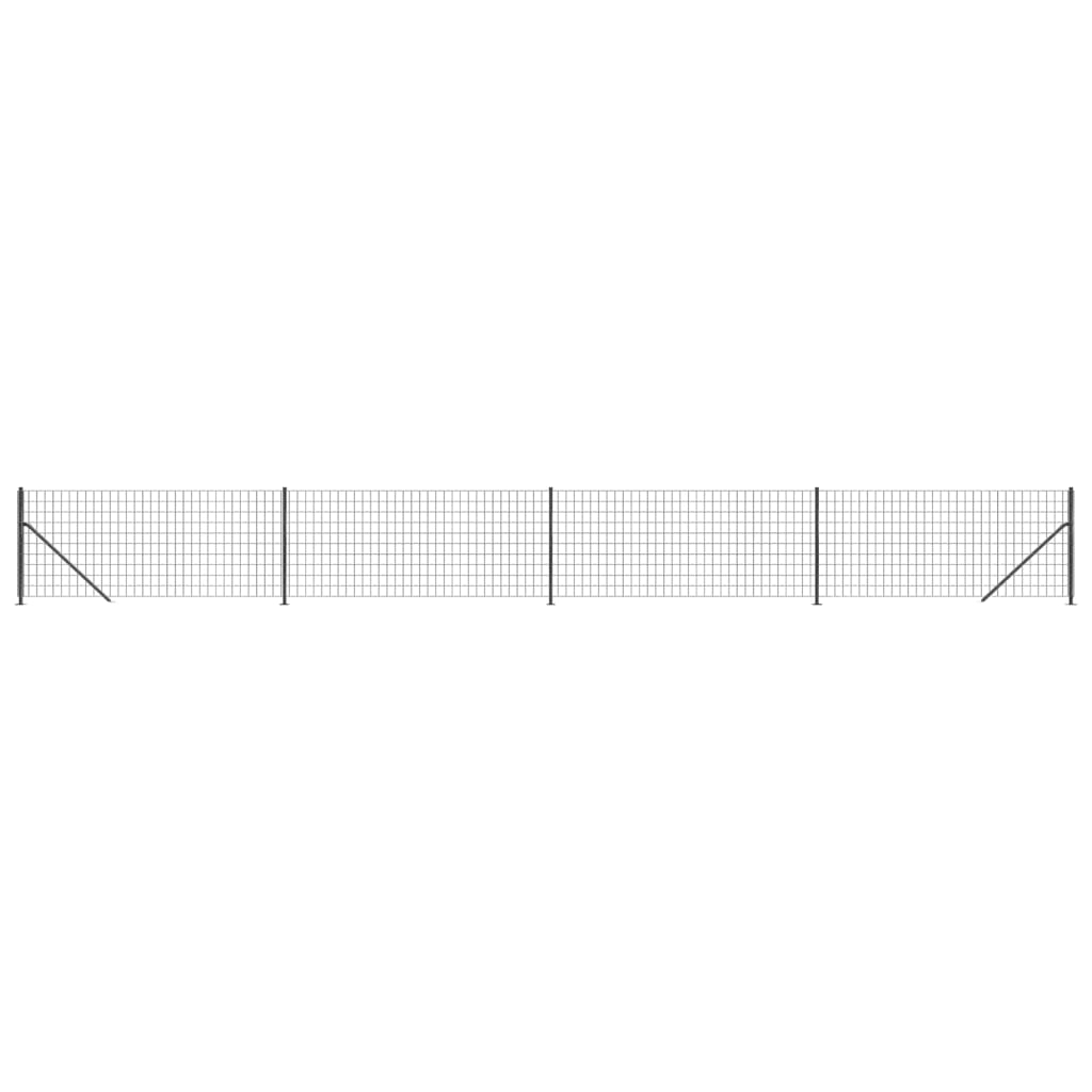 Vidaxl draadgaashek met flens 1x10 m antracietkleurig