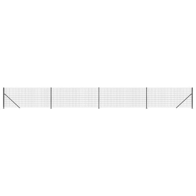 Vidaxl draadgaashek met flens 1x10 m antracietkleurig