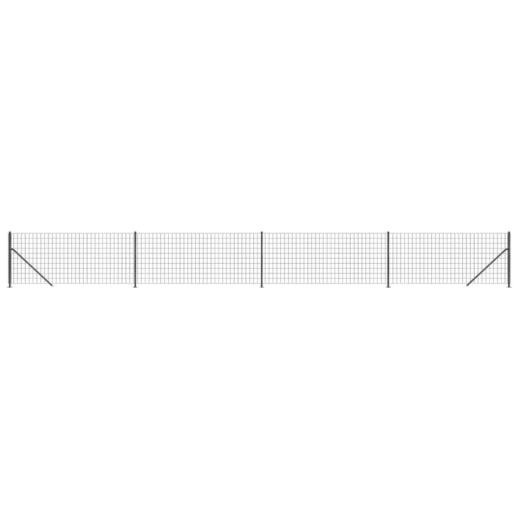 Vidaxl draadgaashek met flens 1x10 m antracietkleurig