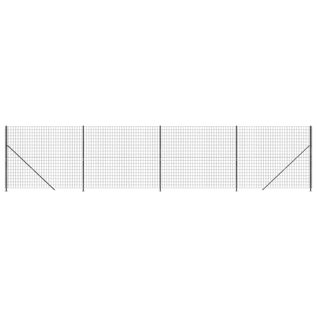 Vidaxl draadgaashek met flens 1,4x10 m antracietkleurig