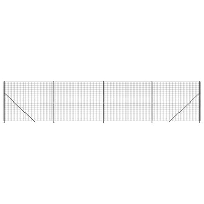 Vidaxl draadgaashek met flens 1,4x10 m antracietkleurig