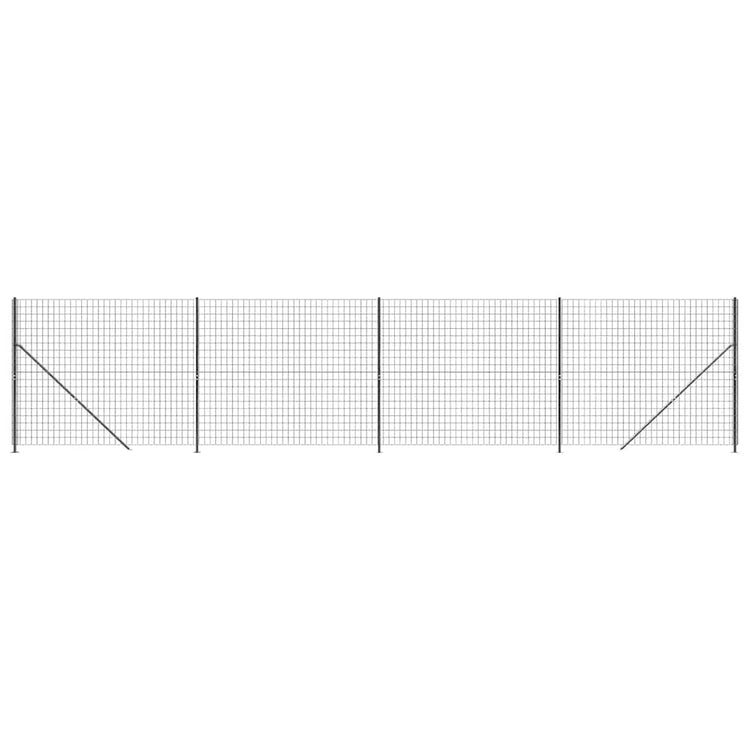 Vidaxl draadgaashek met flens 1,4x10 m antracietkleurig