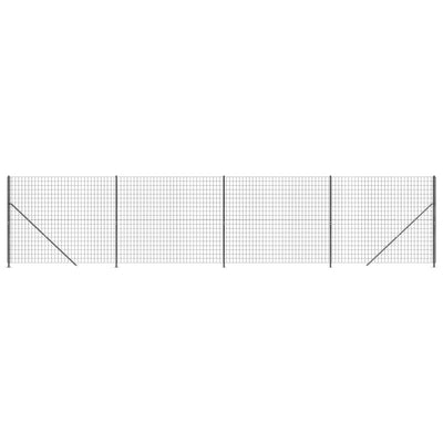 Vidaxl draadgaashek met flens 1,6x10 m antracietkleurig