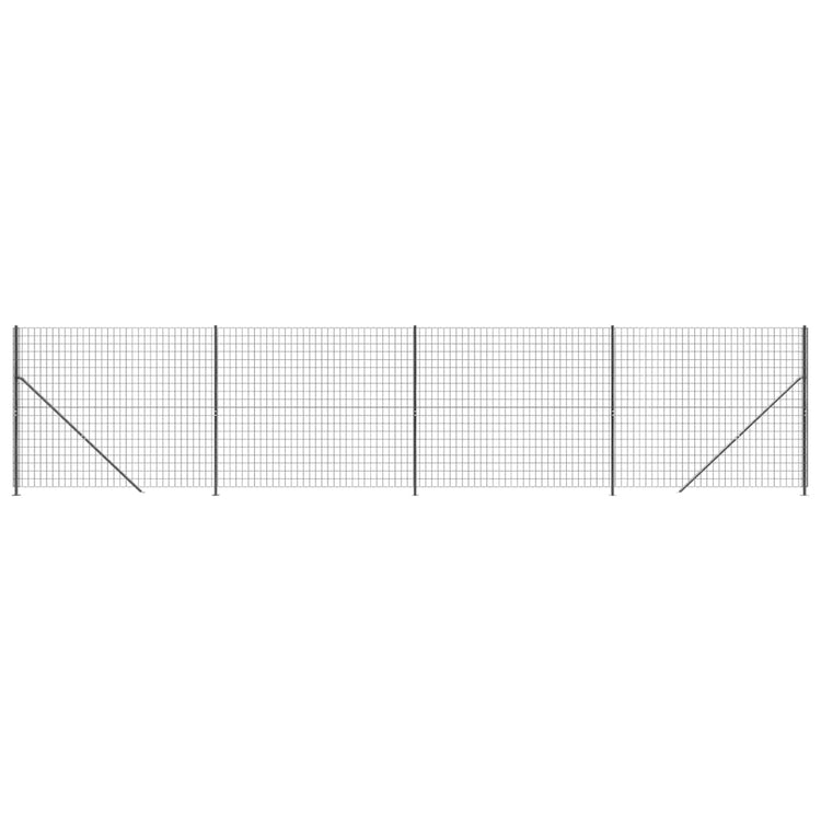 Vidaxl draadgaashek met flens 1,6x10 m antracietkleurig