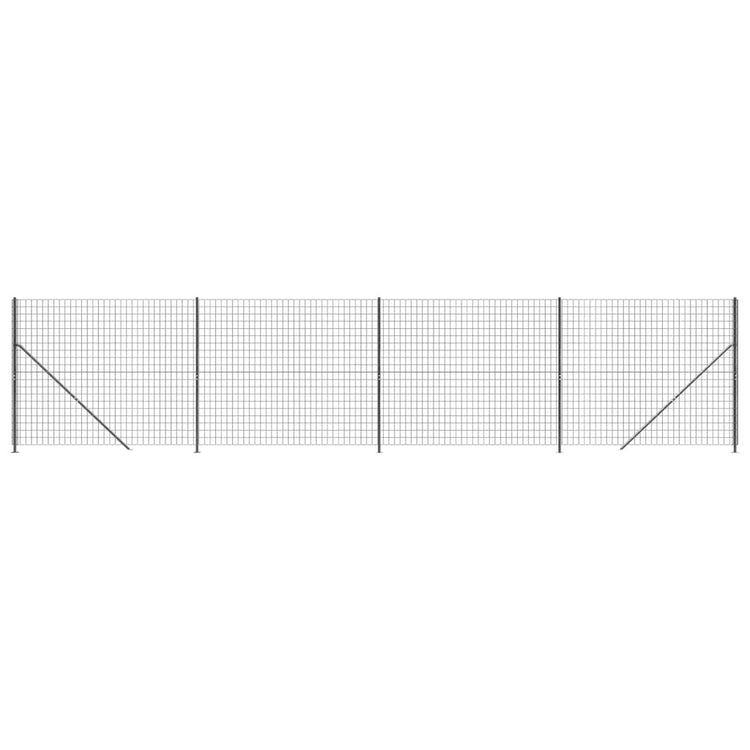 Vidaxl draadgaashek met flens 2x10 m antracietkleurig
