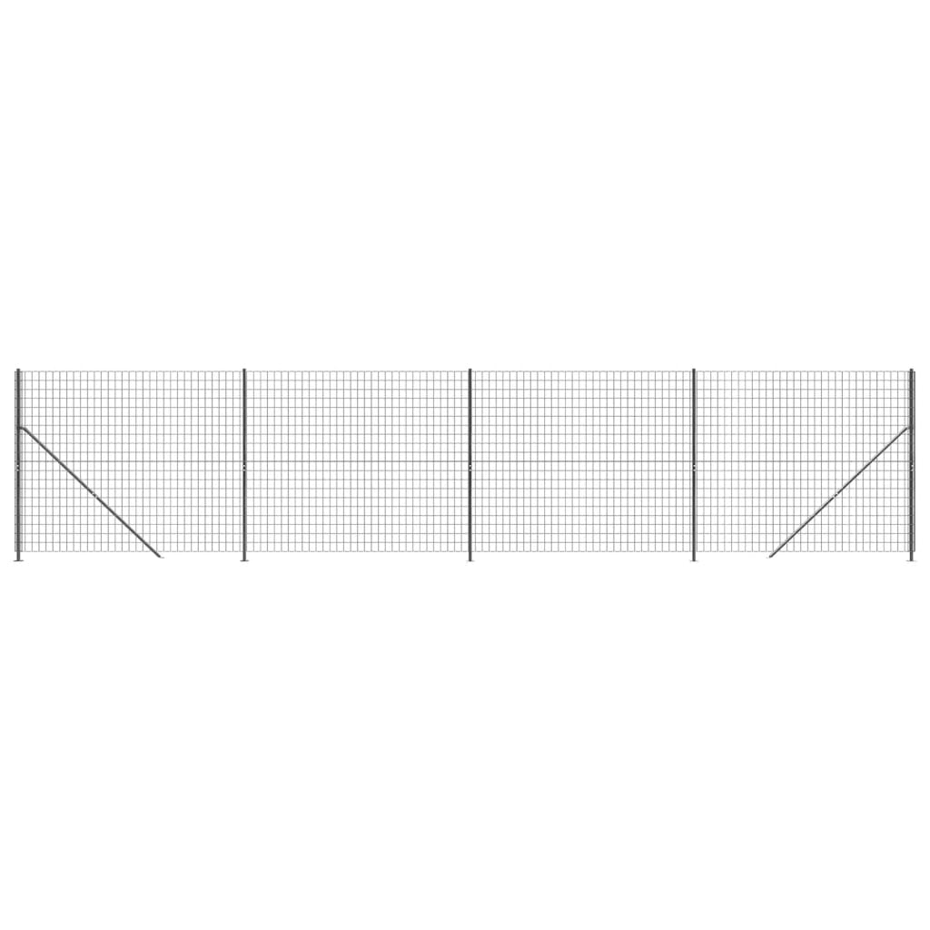 Vidaxl draadgaashek met flens 2,2x10 m antracietkleurig