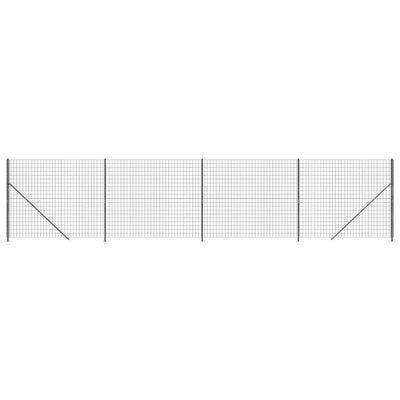 Vidaxl draadgaashek met flens 2,2x10 m antracietkleurig