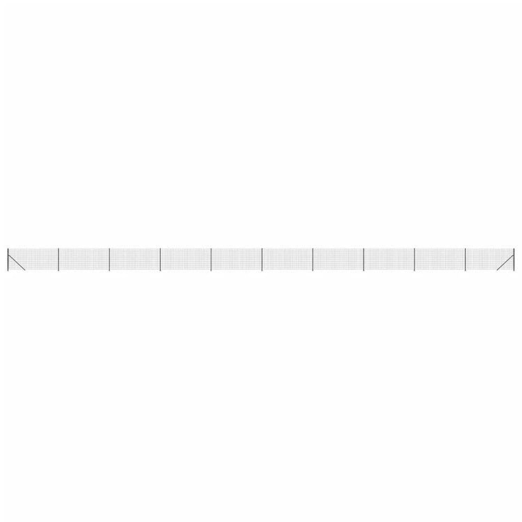 Vidaxl draadgaashek met flens 1x25 m antracietkleurig