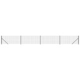 Vidaxl draadgaashek met flens 0,8x10 m antracietkleurig - afbeelding 2