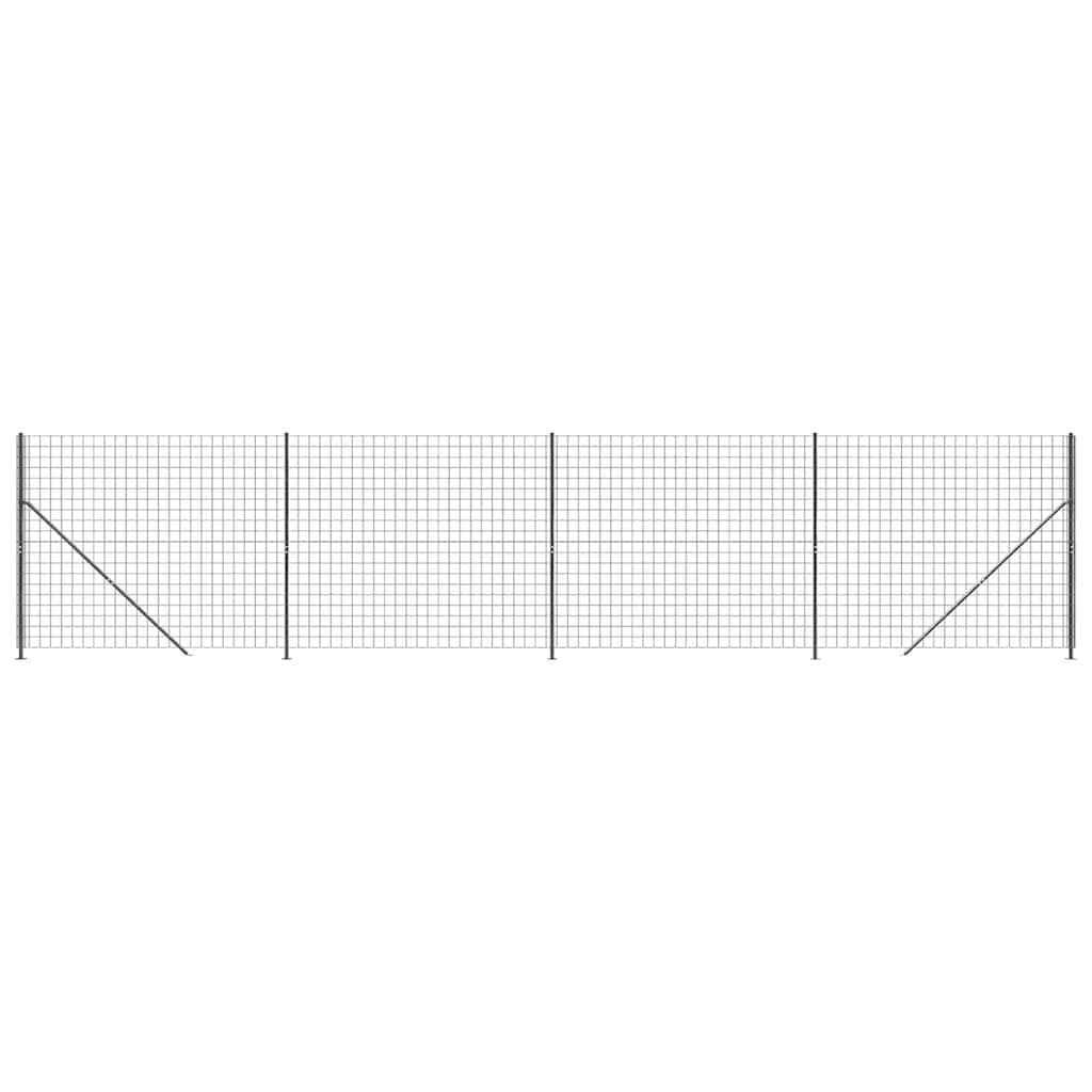 Vidaxl draadgaashek met flens 1,4x10 m antracietkleurig