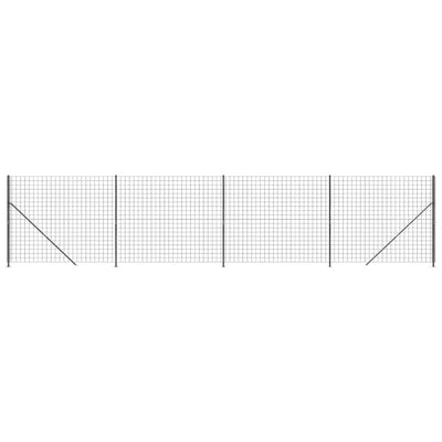 Vidaxl draadgaashek met flens 1,4x10 m antracietkleurig