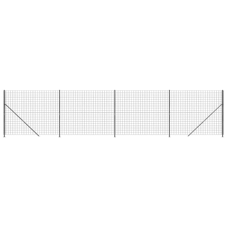 Vidaxl draadgaashek met flens 1,4x10 m antracietkleurig