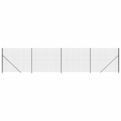 Vidaxl draadgaashek met flens 1,6x10 m antracietkleurig