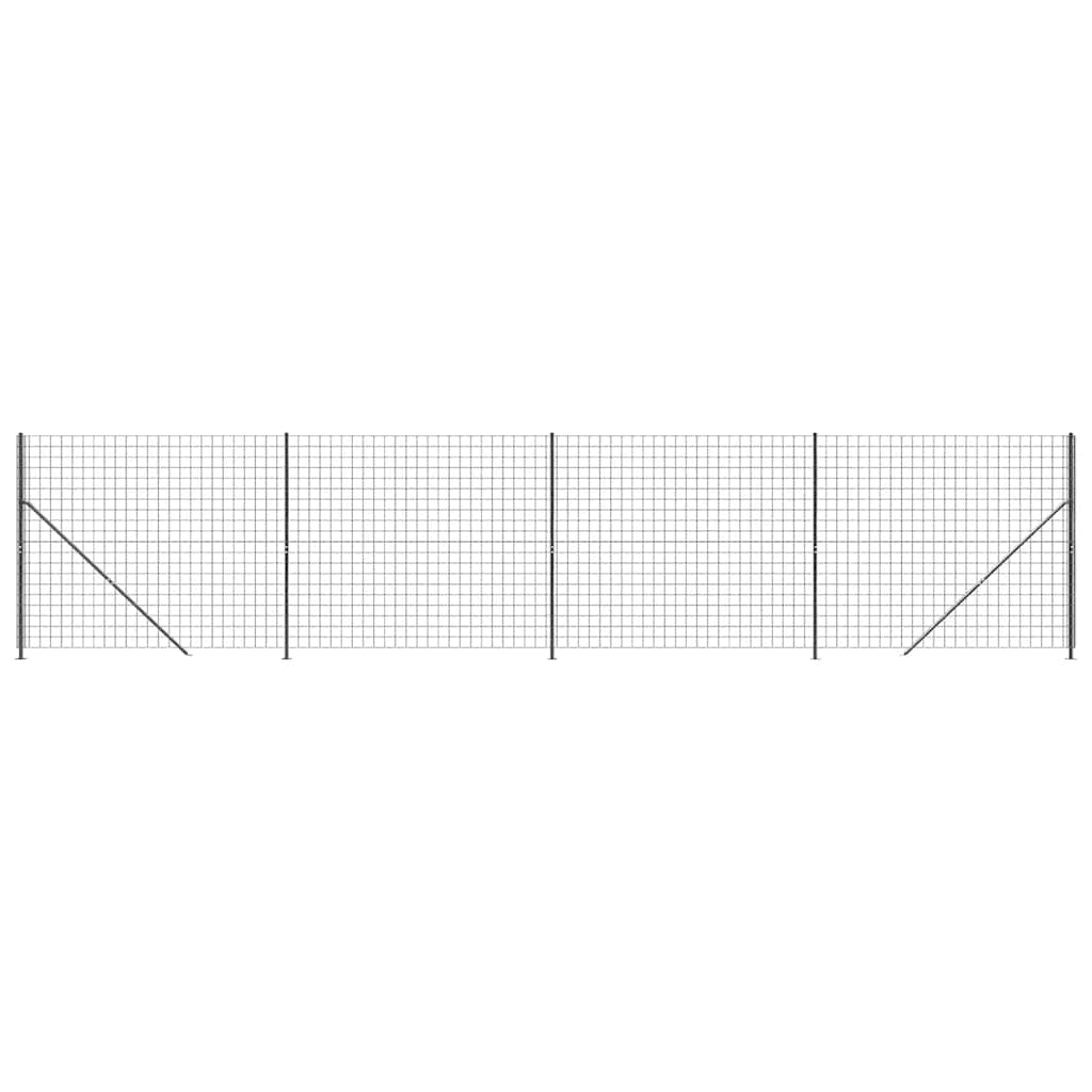 Vidaxl draadgaashek met flens 2x10 m antracietkleurig