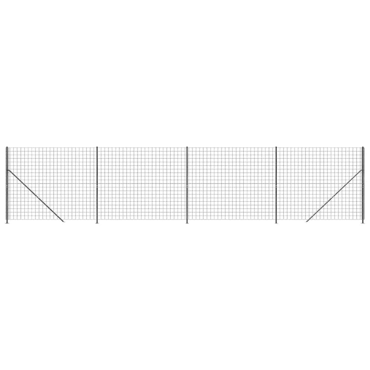 Vidaxl draadgaashek met flens 2x10 m antracietkleurig