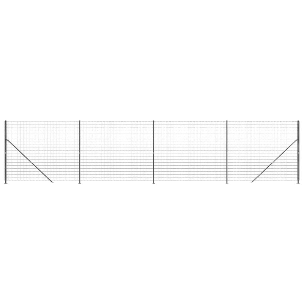 Vidaxl draadgaashek met flens 2,2x10 m antracietkleurig