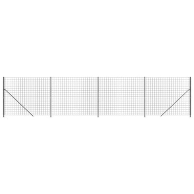 Vidaxl draadgaashek met flens 2,2x10 m antracietkleurig