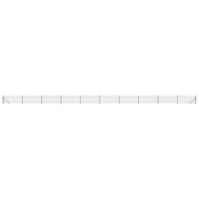 Vidaxl draadgaashek met flens 0,8x25 m antracietkleurig