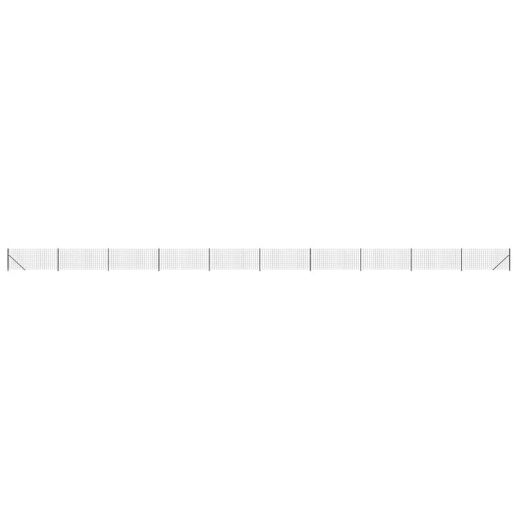 Vidaxl draadgaashek met flens 0,8x25 m antracietkleurig