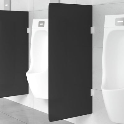 Vidaxl urinoirschot wandgemonteerd 90x40 cm gehard glas zwart