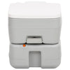 Vidaxl campingtoilet draagbaar 15+10 l hdpe grijs en wit