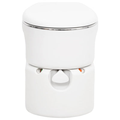Vidaxl campingtoilet geïntegreerd 24+17 l hdpe en staal wit