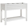 Vidaxl plantenbak verhoogd 110x45x79 cm polypropeen wit