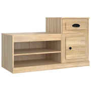 Vidaxl schoenenkast 100x42x60 cm bewerkt hout sonoma eikenkleurig - afbeelding 2