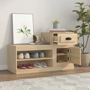 Vidaxl schoenenkast 100x42x60 cm bewerkt hout sonoma eikenkleurig - afbeelding 3