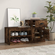Vidaxl schoenenkast 100x42x60 cm bewerkt hout gerookt eikenkleurig - afbeelding 3