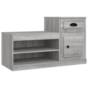 Vidaxl schoenenkast 100x42x60 cm bewerkt hout grijs sonoma eikenkleur - afbeelding 2