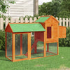 Vidaxl kippenhok 193x65x117 cm massief grenenhout bruin