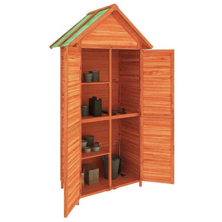 Vidaxl tuinschuur 89x52,5x175 cm massief grenenhout bruin