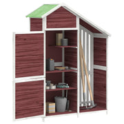 VidaXL Tuinschuur 120x53,5x170 cm massief grenenhout mokkakleurig - afbeelding 3