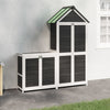 VidaXL 2-delige Tuinschuurset massief grenenhout grijs