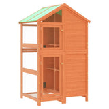 Vidaxl volière 97x81x152 cm massief grenenhout bruin - afbeelding 2