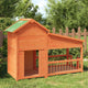 Vidaxl hondenhok 143x60,5x109 cm massief grenenhout bruin