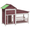 Vidaxl hondenhok 143x60,5x109 cm massief grenenhout mokkakleurig