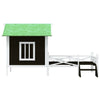 Vidaxl hondenhok 159x120x88,5 cm massief grenenhout grijs
