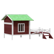 Vidaxl hondenhok 159x120x88,5 cm massief grenenhout mokkakleurig - afbeelding 2