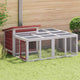 Vidaxl konijnenhok 144x123x67,5 cm massief grenenhout mokkakleurig