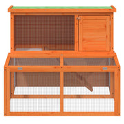 Vidaxl konijnenhok 102x90x84,5 cm massief grenenhout bruin - afbeelding 3