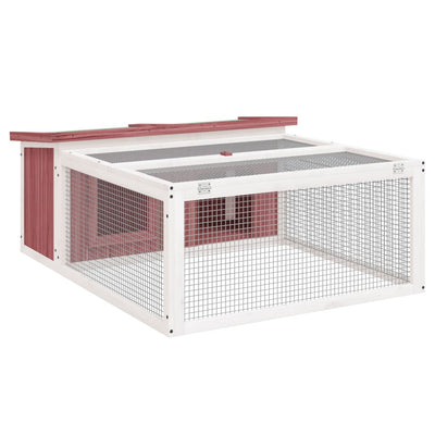 Vidaxl konijnenhok 117,5x97x47,5 cm massief grenenhout mokkakleurig